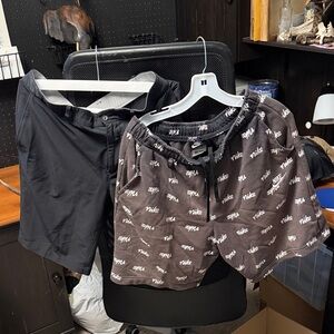 Nike Black and Patterned Men's Athletic Shorts